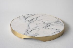 ASAWA Round Calacatta Viola Marble Serving Tray