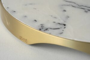 ASAWA Round Calacatta Viola Marble Serving Tray