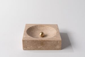 KRUGER Travertine Incense Holder