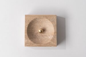 KRUGER Travertine Incense Holder