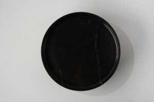 HARRIET Black Marble Footed Centerpiece Tray