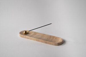 RILEY Travertine Incense Holder