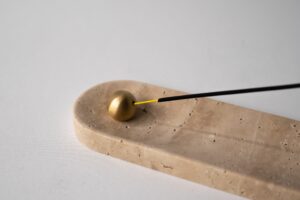 RILEY Travertine Incense Holder