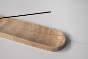 RILEY Travertine Incense Holder