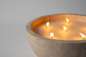 ZIYA Stone Candle Travertine Large