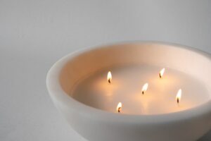 ZIYA Stone Candle White Marble Large