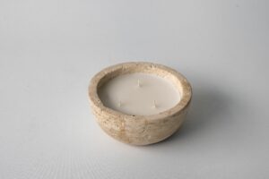 ZIYA Stone Candle Travertine Midi