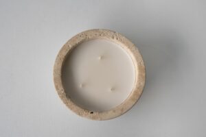 ZIYA Stone Candle Travertine Midi