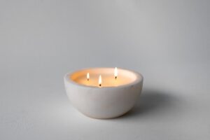 ZIYA Stone Candle White Marble Midi