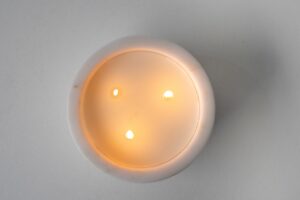 ZIYA Stone Candle White Marble Midi